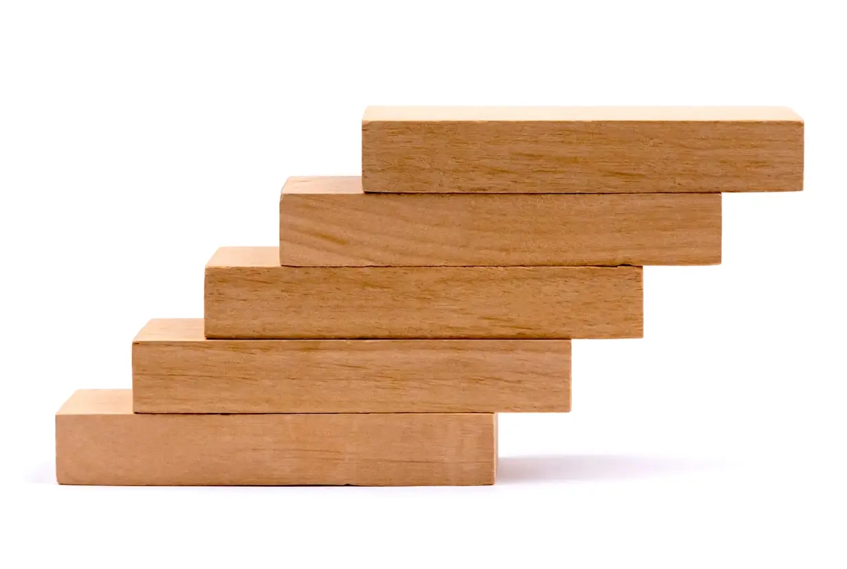 pile of brown wooden blocks